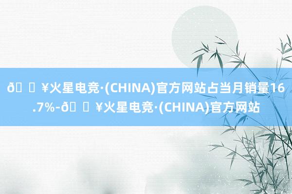 🔥火星电竞·(CHINA)官方网站占当月销量16.7%-🔥火星电竞·(CHINA)官方网站